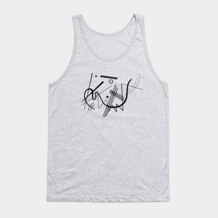 Kandinsky - Black and White Abstract Art Tank Top